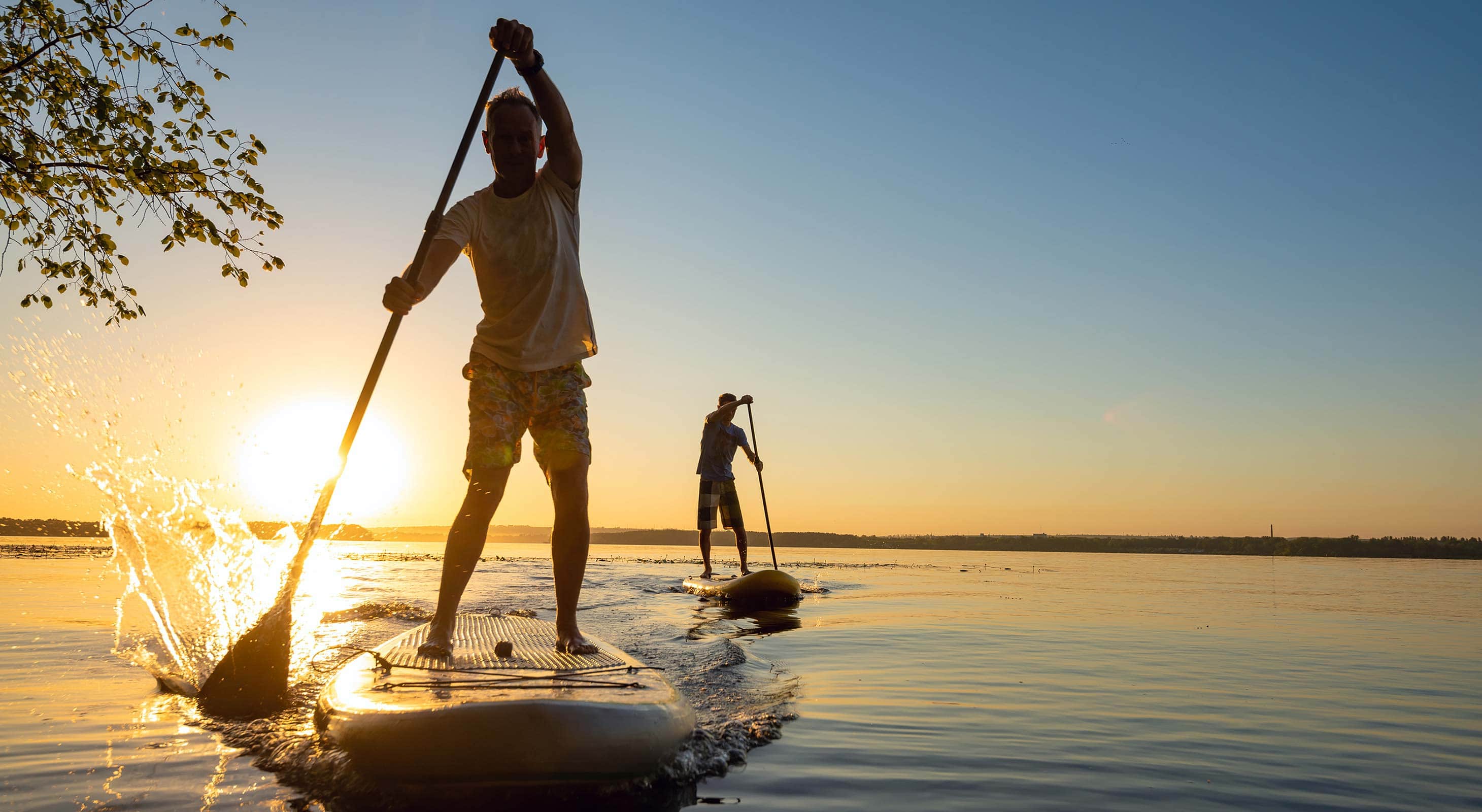 Stand Up Paddleboarding at Sunset