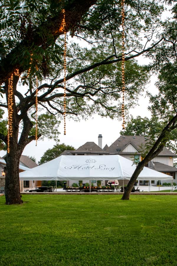 Event tent at Hotel Lucy